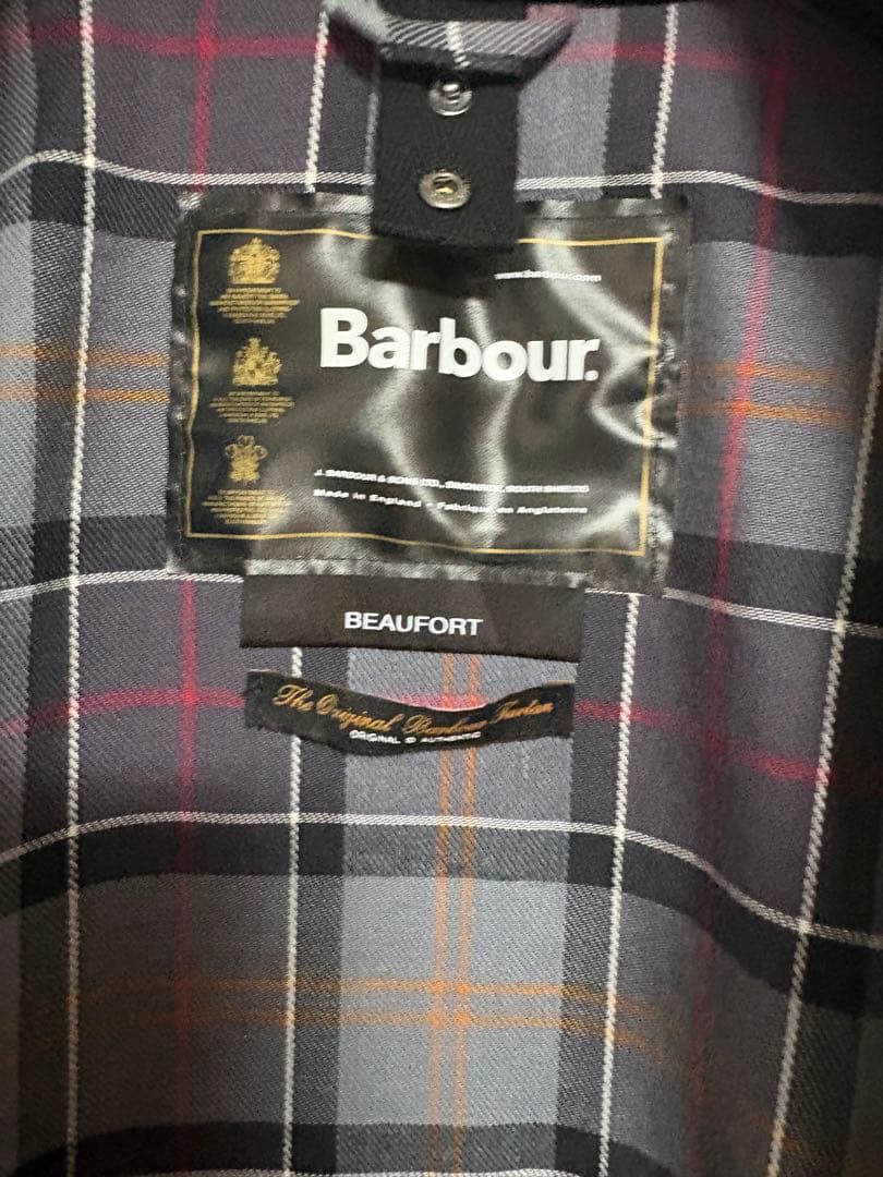 Barbour Beaufort ブラック 42 ライナー付き