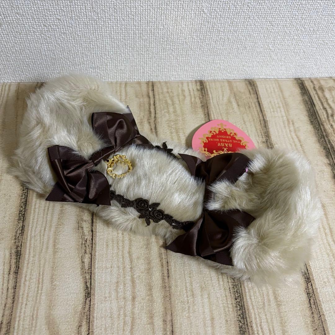 BABY くみゃちゃんファーヘッドドレス　ミルクティー　ベージュ　くまみみ