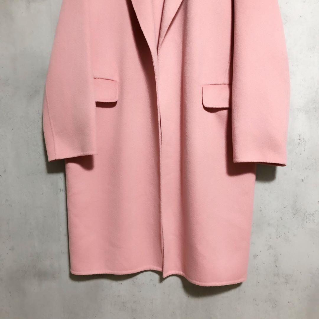 美品　CYCLAS シクラス　カシミヤ　ダブルフェイスリバーコート