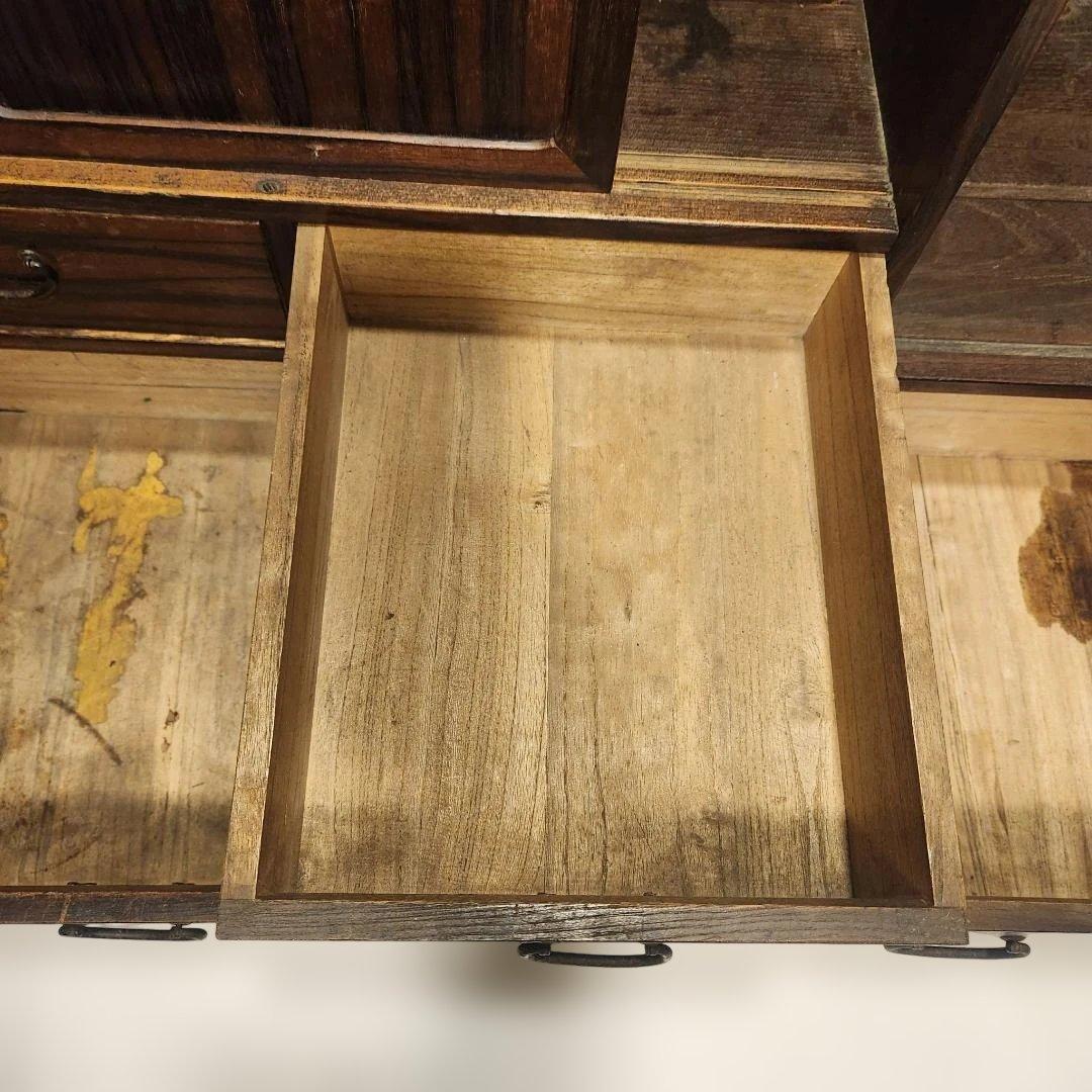 時代箪笥 茶箪笥 飾り棚 引戸 引出し 和家具 古民具 アンティーク 昭和レトロ