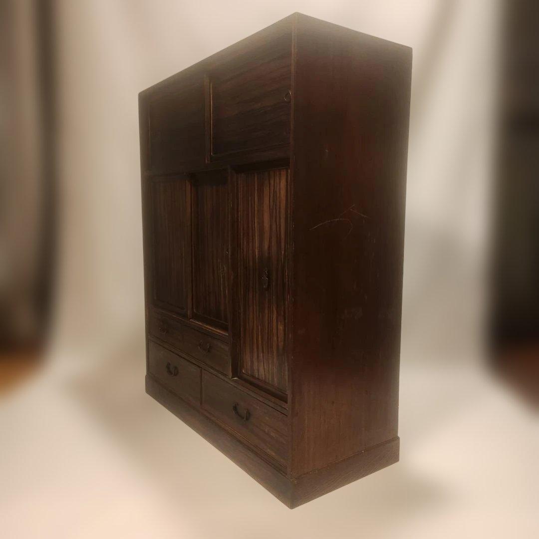 時代箪笥 茶箪笥 飾り棚 引戸 引出し 和家具 古民具 アンティーク 昭和レトロ