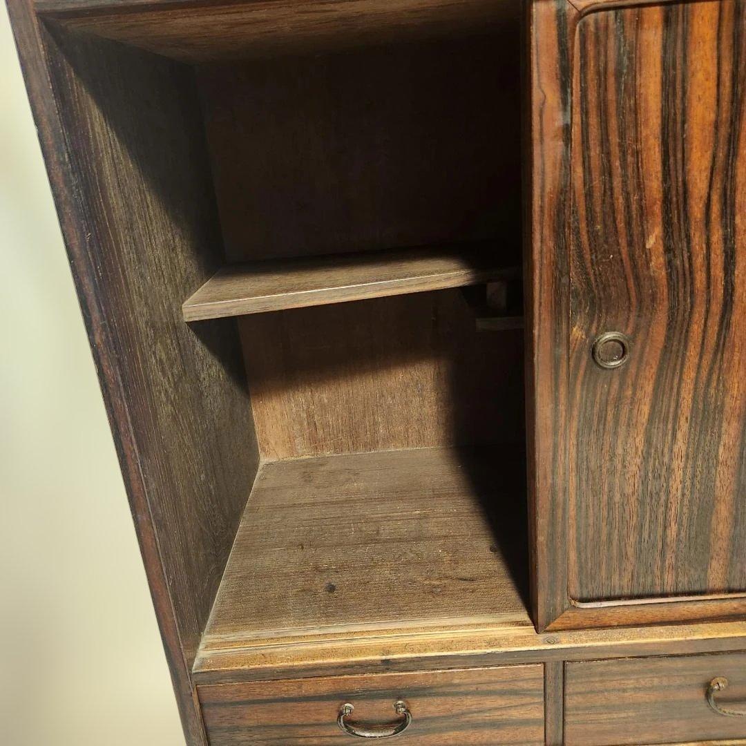 時代箪笥 茶箪笥 飾り棚 引戸 引出し 和家具 古民具 アンティーク 昭和レトロ