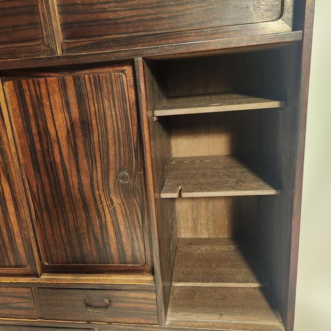 時代箪笥 茶箪笥 飾り棚 引戸 引出し 和家具 古民具 アンティーク 昭和レトロ