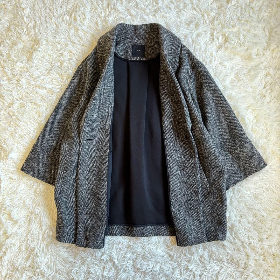 人気✨ スピック＆スパン Wスライバーヘリンボーンミドルコート22AW 38