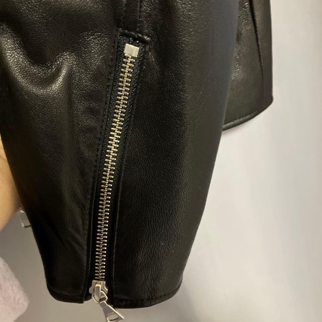 ビームス ハート　レザージャケット シングルライダース　羊革　黒　Lサイズ