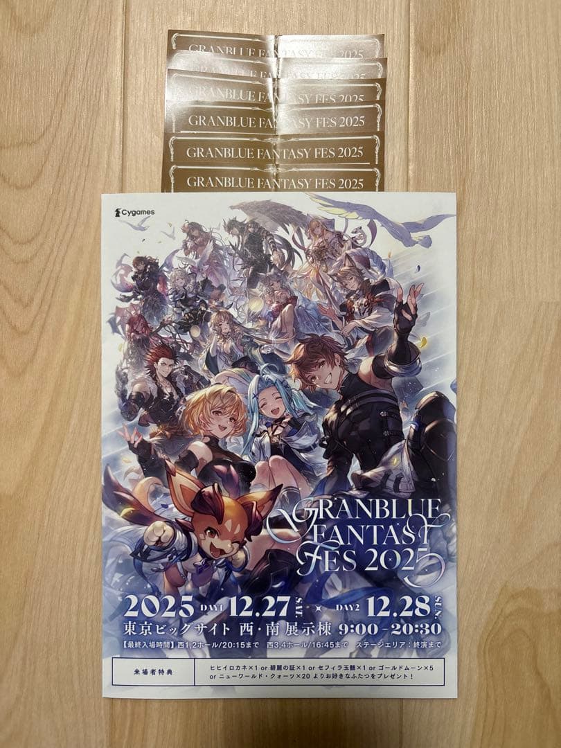 グラブルフェス2025 入場特典リーフレット他