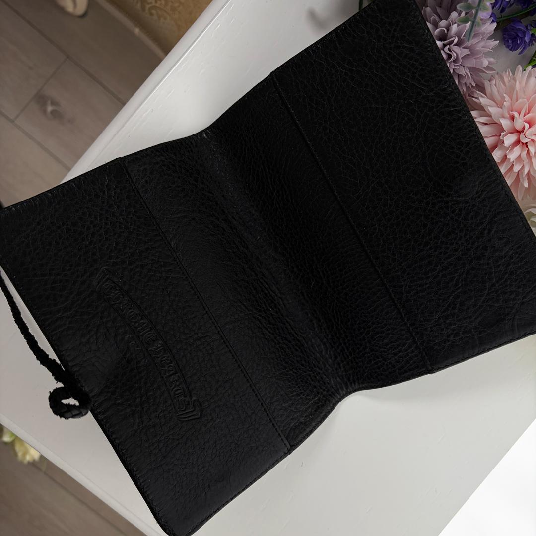 クロムハーツ アジェンダ クロスボールボタンレザーブックカバー 手帳カバー