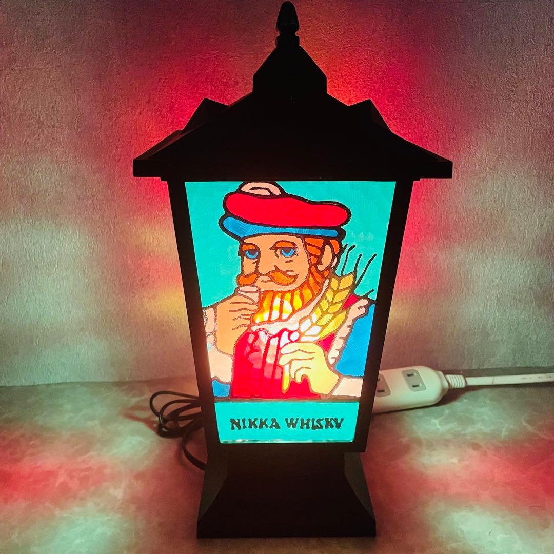 希少 NIKKA ニッカウィスキー テーブルライト ステンドグラス 非売品