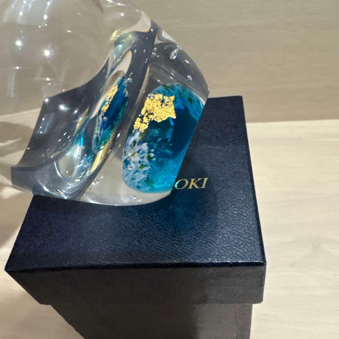 未使用品！ ☆グラスアート☆ 黒木国昭 作 一輪挿し