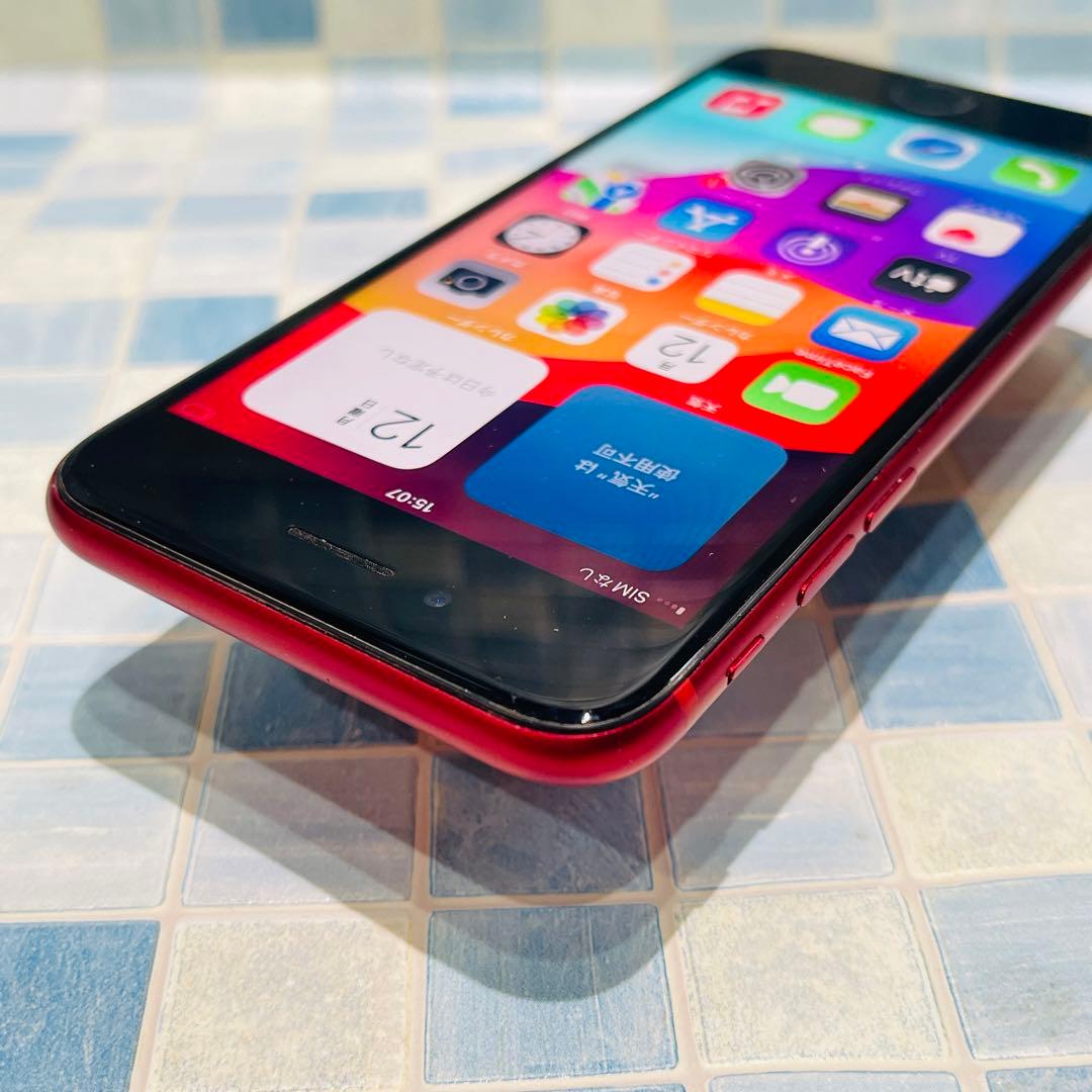 SIMフリー iPhoneSE2 64GB レッド 新品バッテリ－