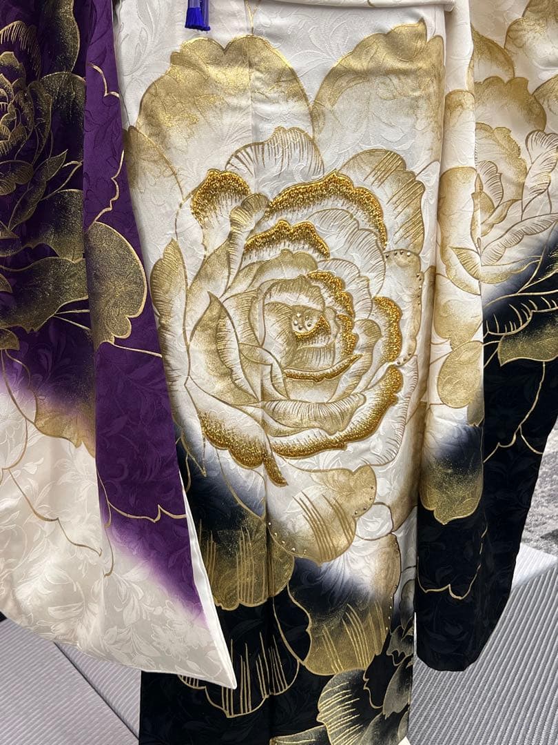 コキンですumean成人式 正絹振袖セット+着付け小物、襦袢セット