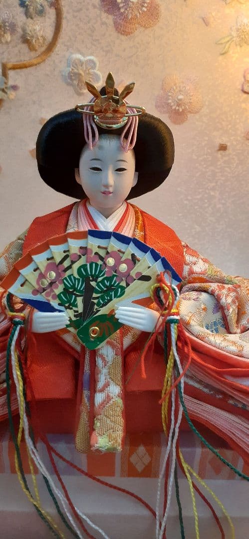 かわいい雛人形セット 　ケースつき
