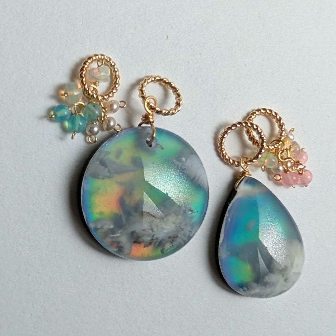 オーロラプルームアゲート ペンダントトップ