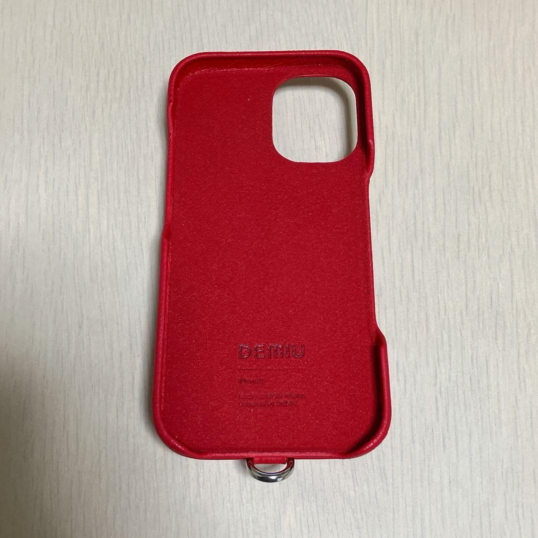 DEMIU BALLON バロン iPhone16 レザーケース ルビー 箱付き