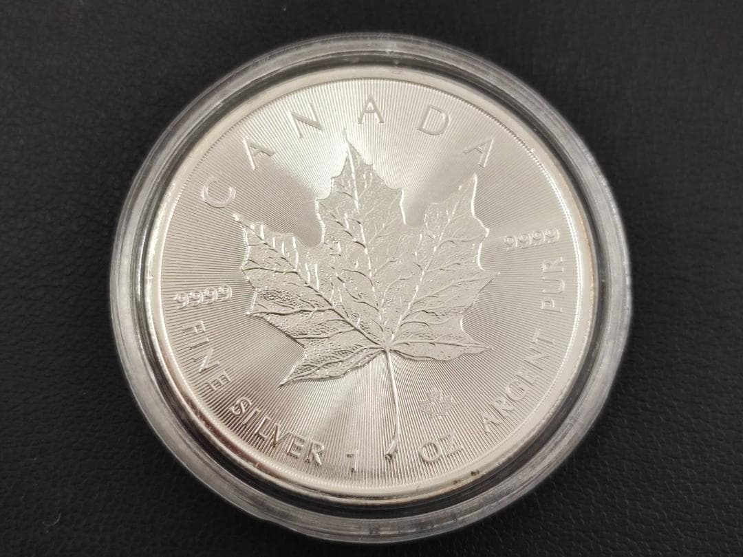カナダ 2021年 1オンス エリザベス銀貨 5ドル 純銀 ケース入 美品