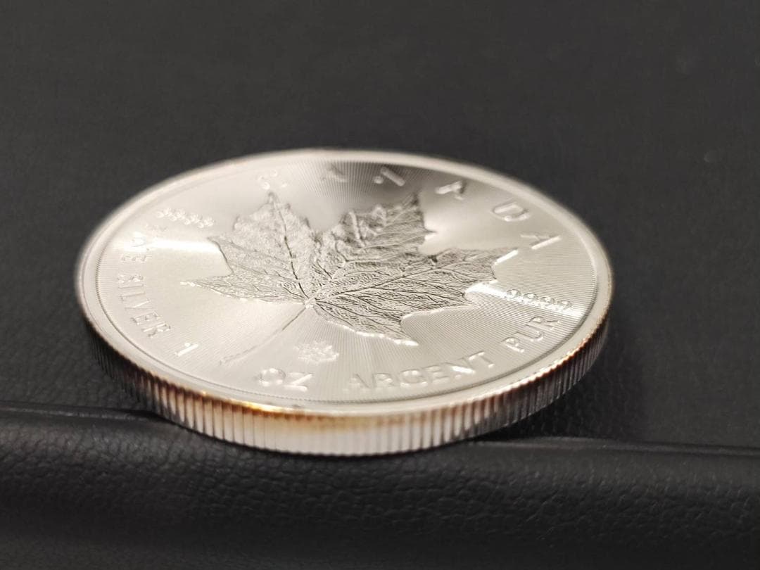 カナダ 2021年 1オンス エリザベス銀貨 5ドル 純銀 ケース入 美品