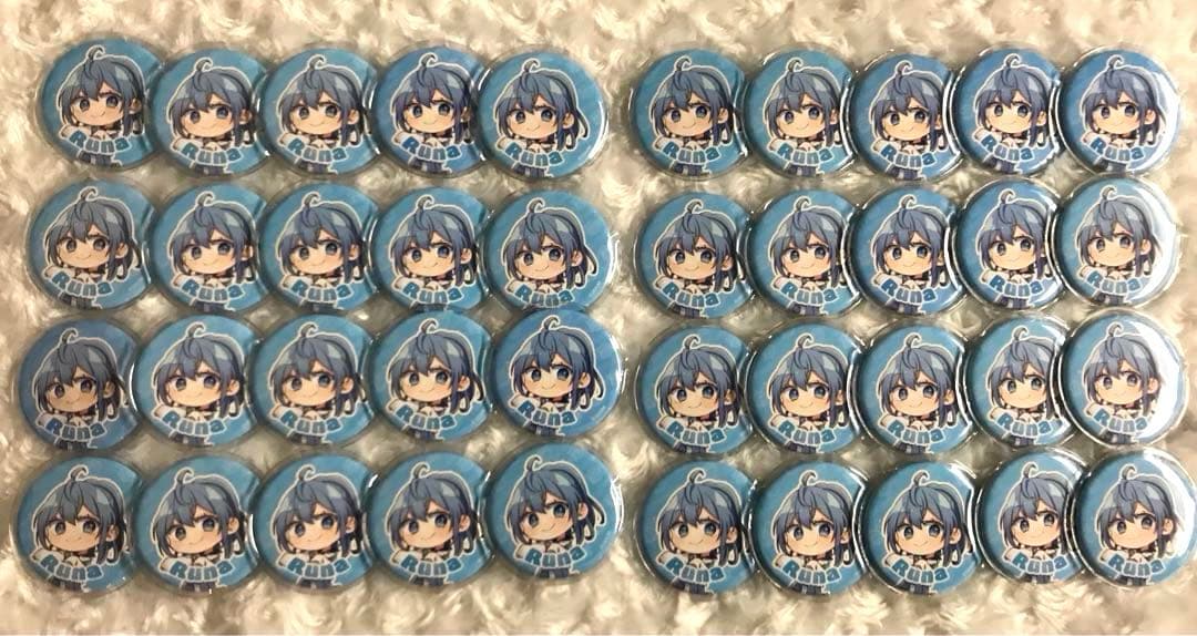 カラフルピーチ からぴち　るな　缶バッジ　2023　40個　まとめ売り