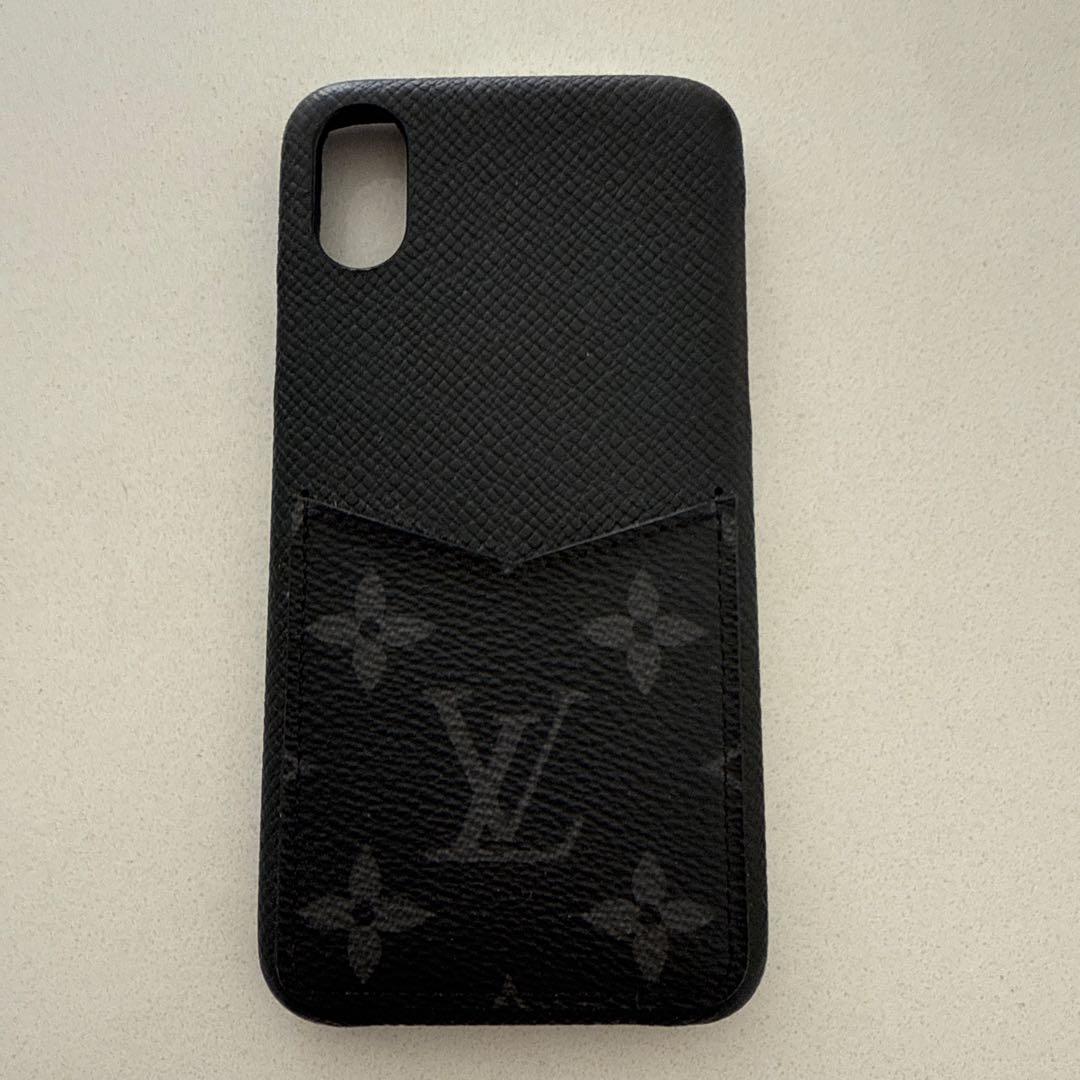 Louis Vuitton ブラックレザーケース　iPhoneX XS