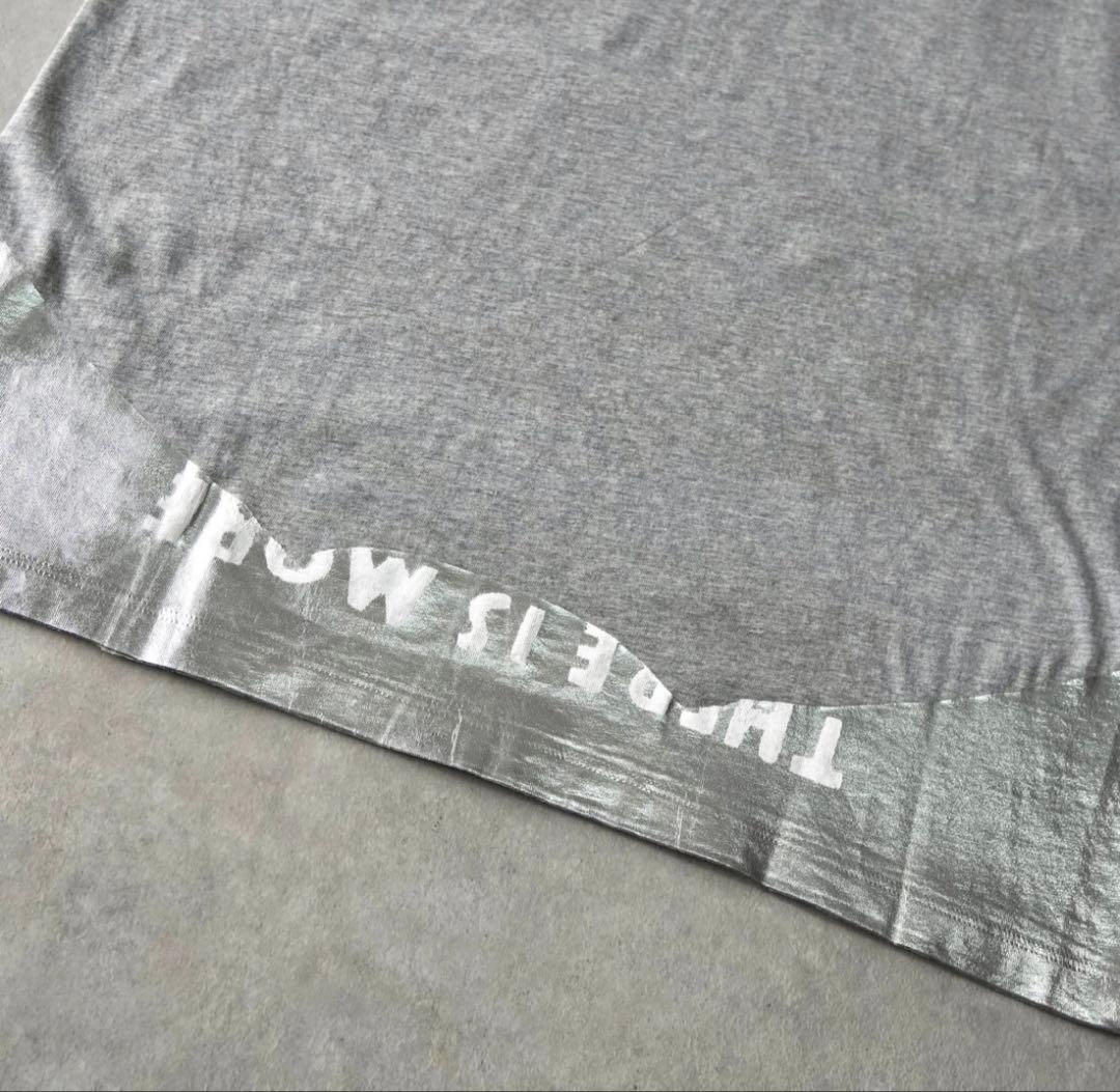 マルタンマルジェラ　エイズTシャツ　メタリックシルバー