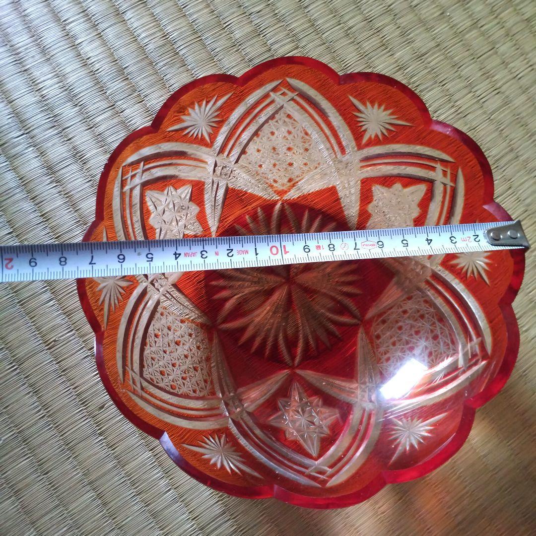 ガラス細工、さらに、器、カットガラス、切子グラス、菓子沙羅、食器