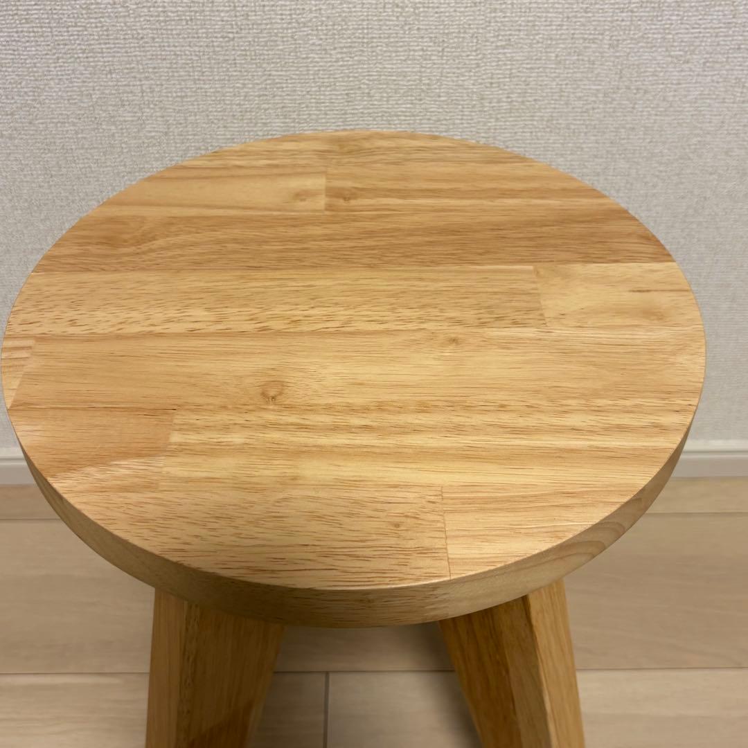KANADEMONO Eco Simple ソリッドスツール ラバーウッド材