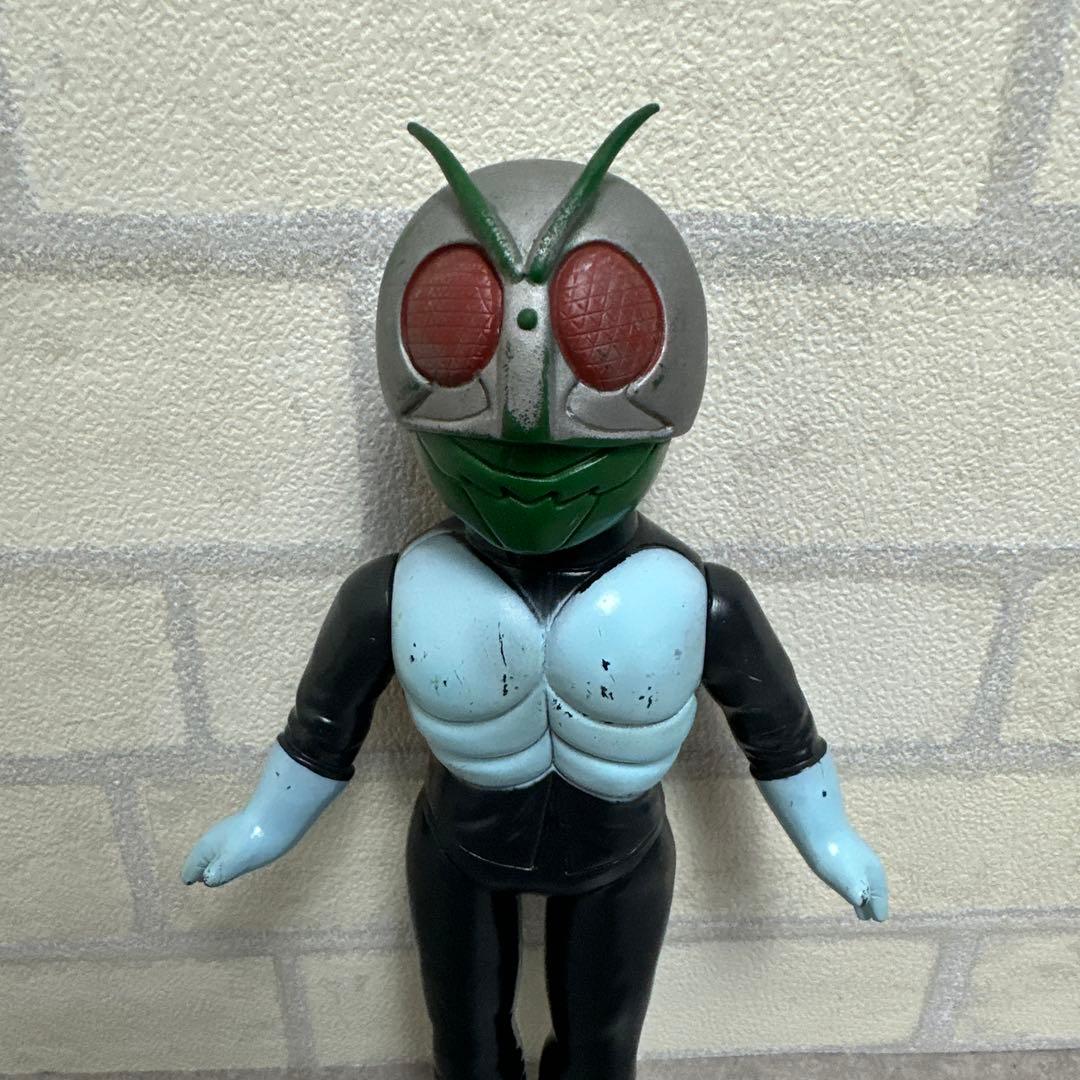 ★希少★ 仮面ライダー 初期 面取れ ソフビ 当時物 レトロ 約26.5cm