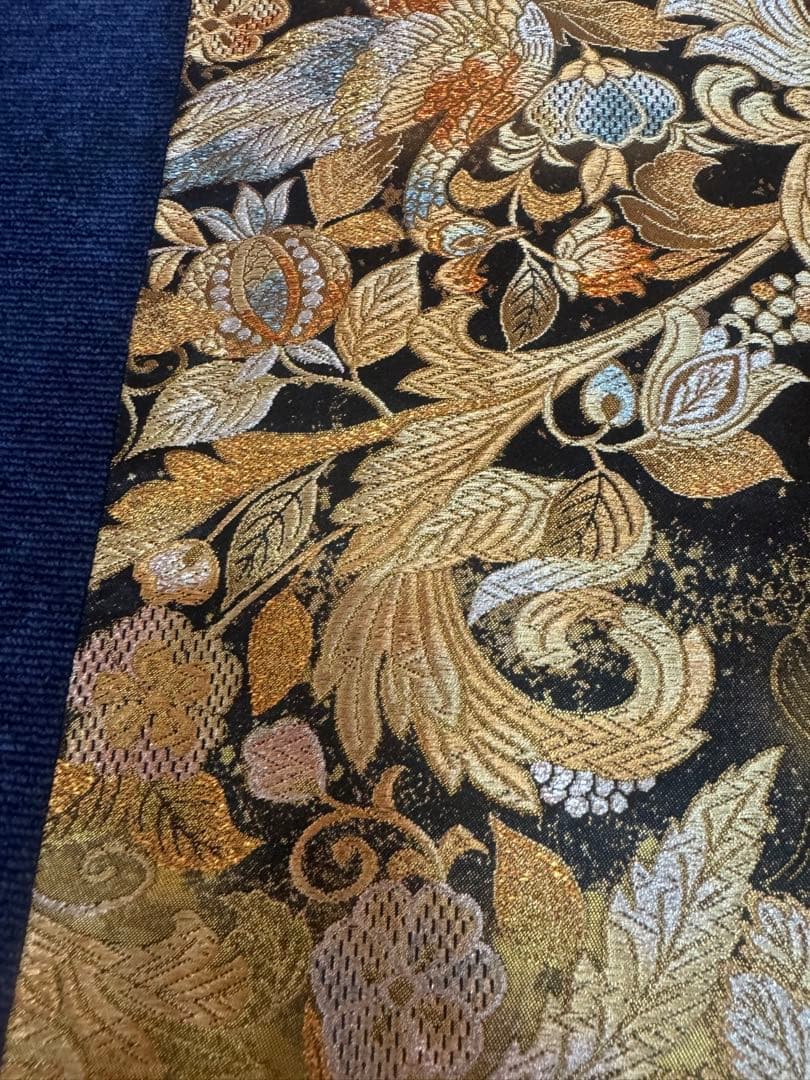 2697袋帯 古代彫金紋 西陣織 金糸　高級上質上品　約440cm 未使用