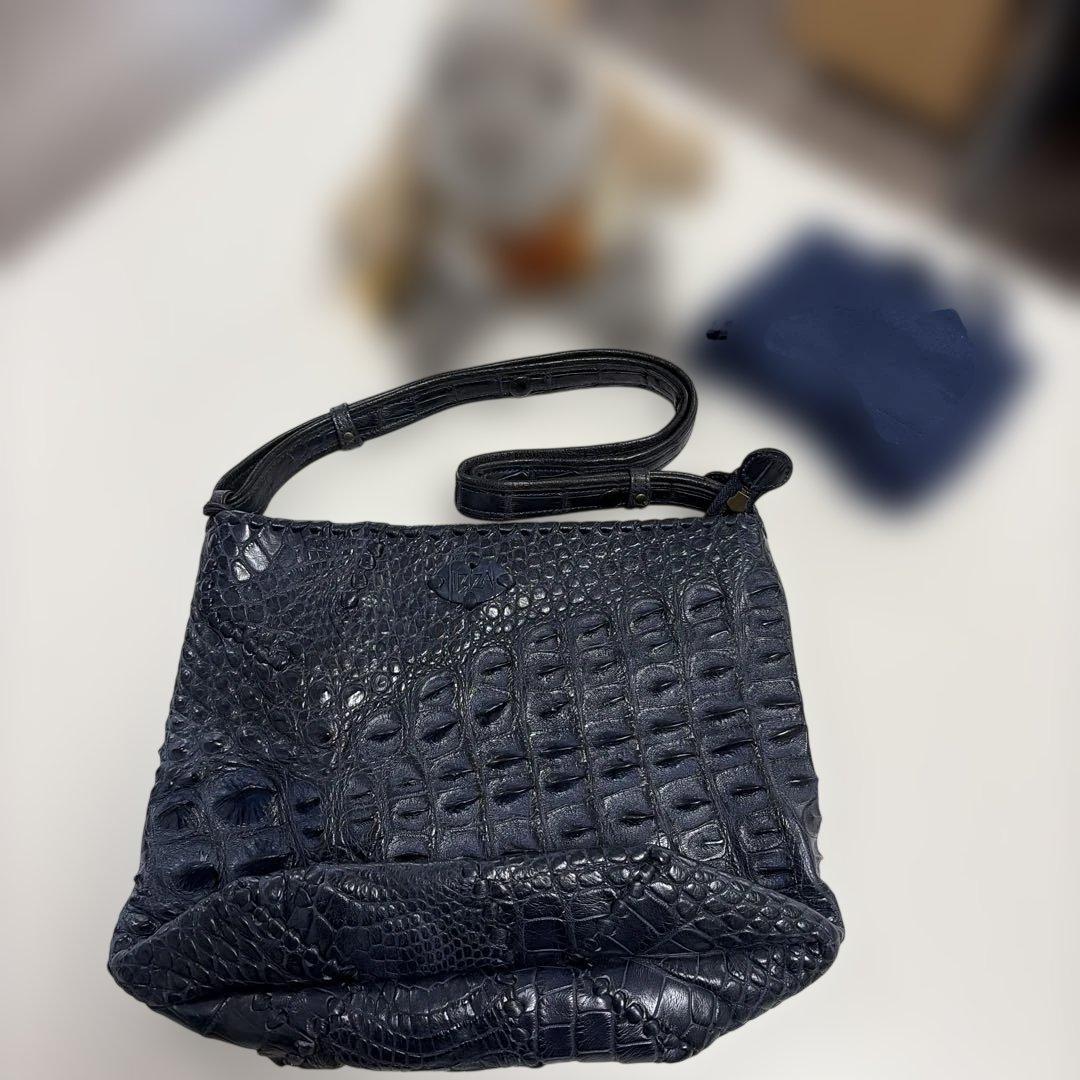 まさちゃん専用〜！IBIZA　濃紺　ワニ革　ショルダーバッグ　美品！