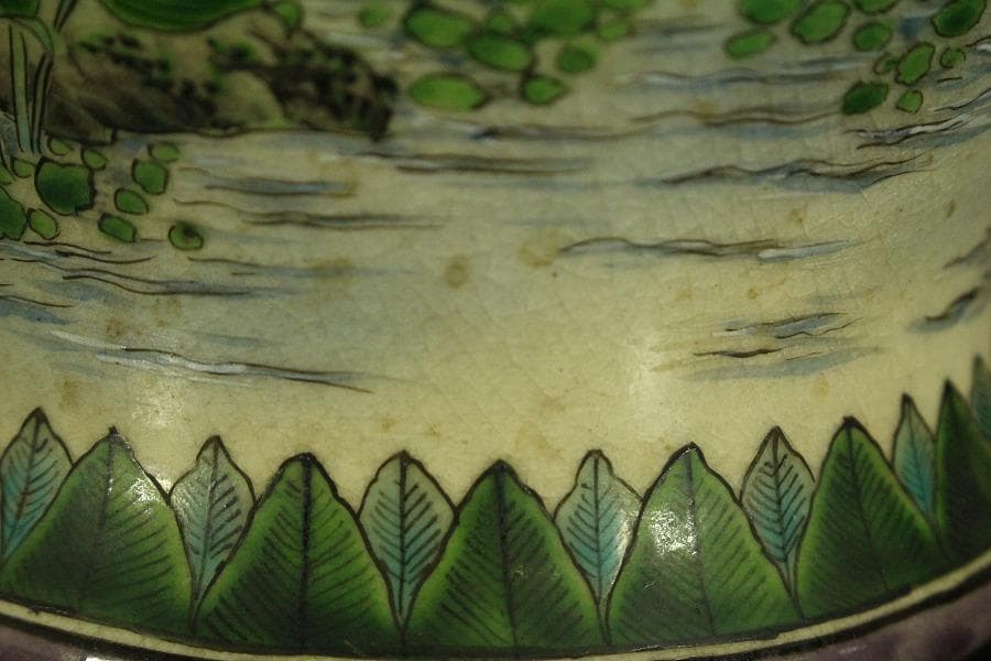 京薩摩 錦光山 細密画 花鳥 花瓶 明治(ZE499)