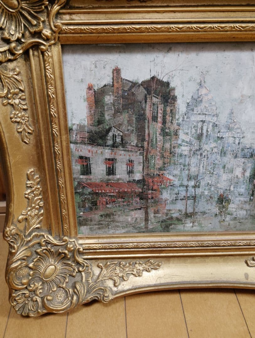 ヨーロッパ　油絵　街並み