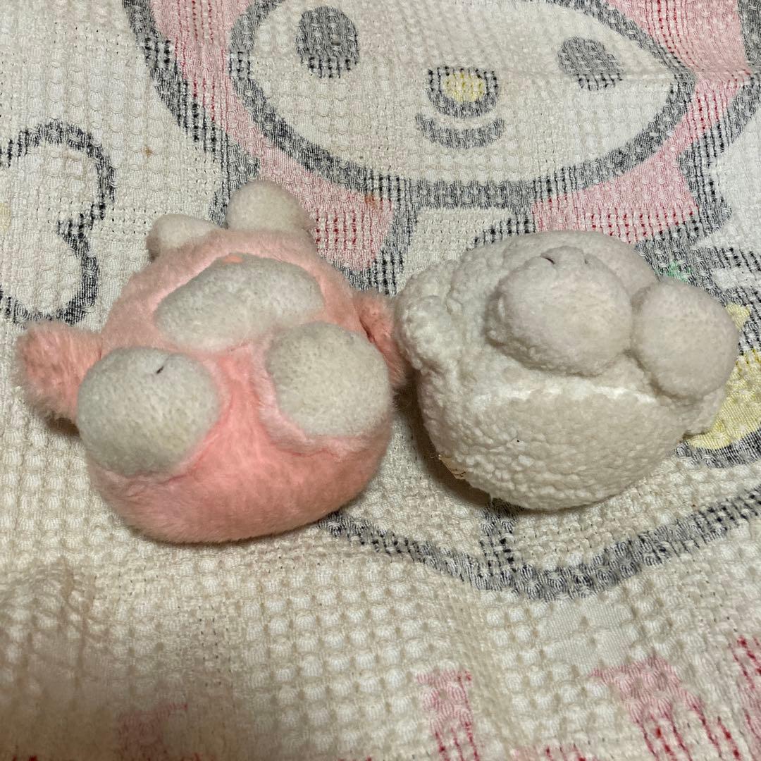 昭和レトロ　ヴィンテージ 学習研究社　学研　ウサギ＆ヒツジ　ぬいぐるみ　中古品