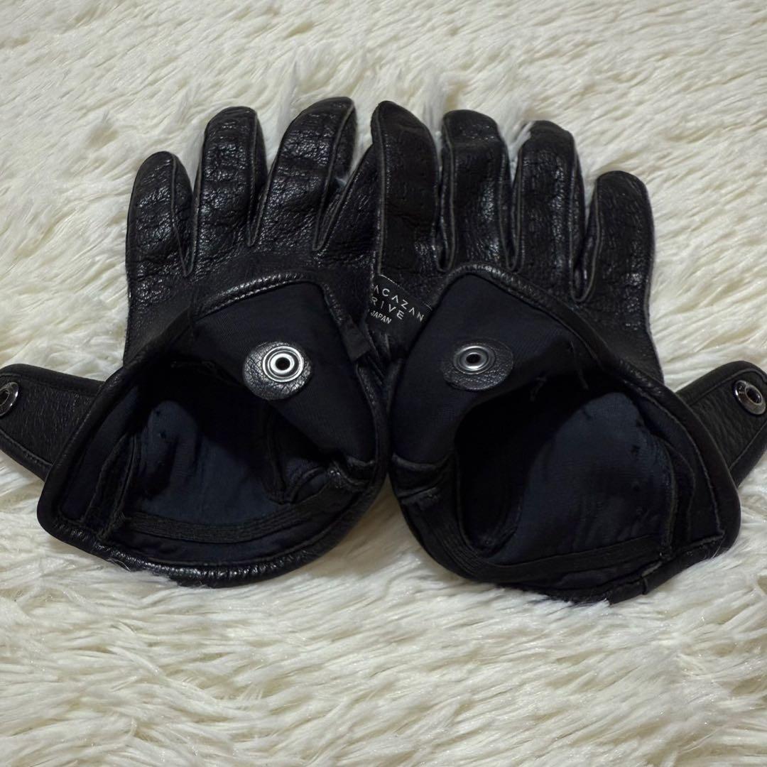 【美品】CACAZAN ドライビンググローブ レザー ブラック Mサイズ 日本製