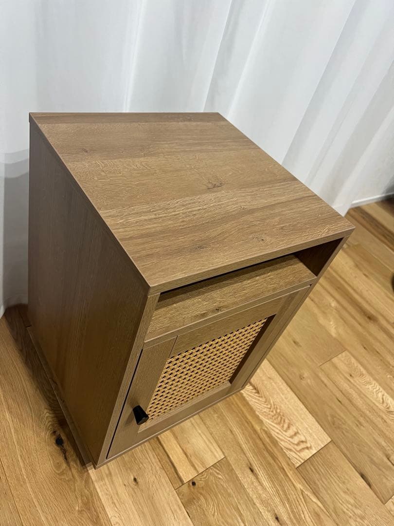 ラタン調サイドテーブル サイドチェスト LOWYA ロウヤ