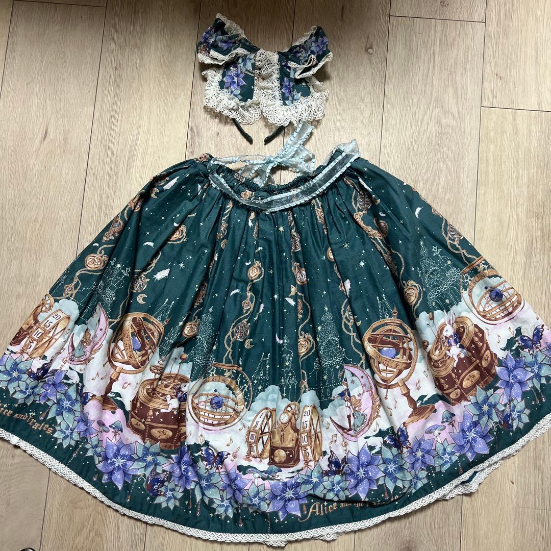 アリスアンドザパイレーツ　アリスと時間の国の迷宮　スカート　カチューシャ　セット