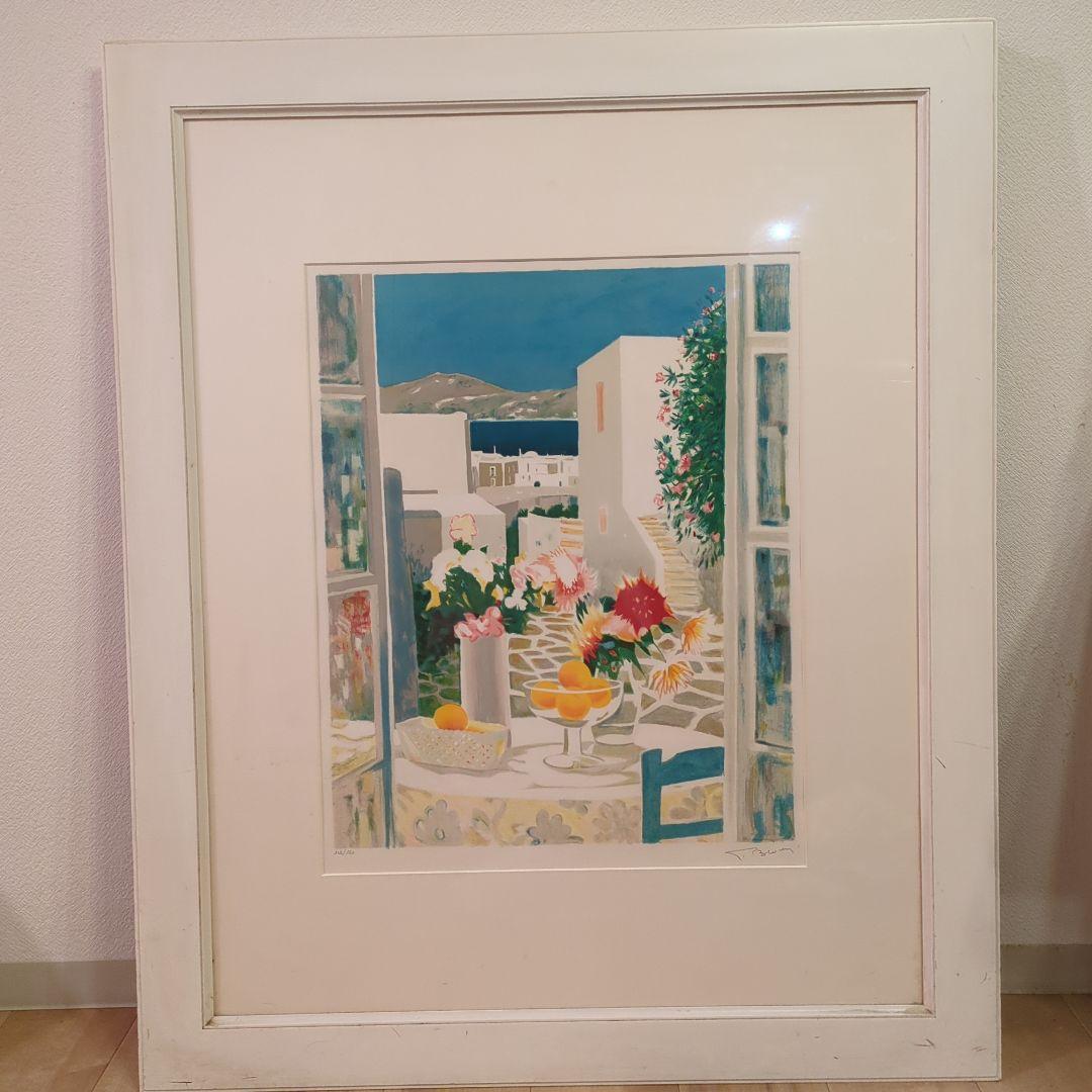 ギリシア旅行で買った絵画(額縁入り)