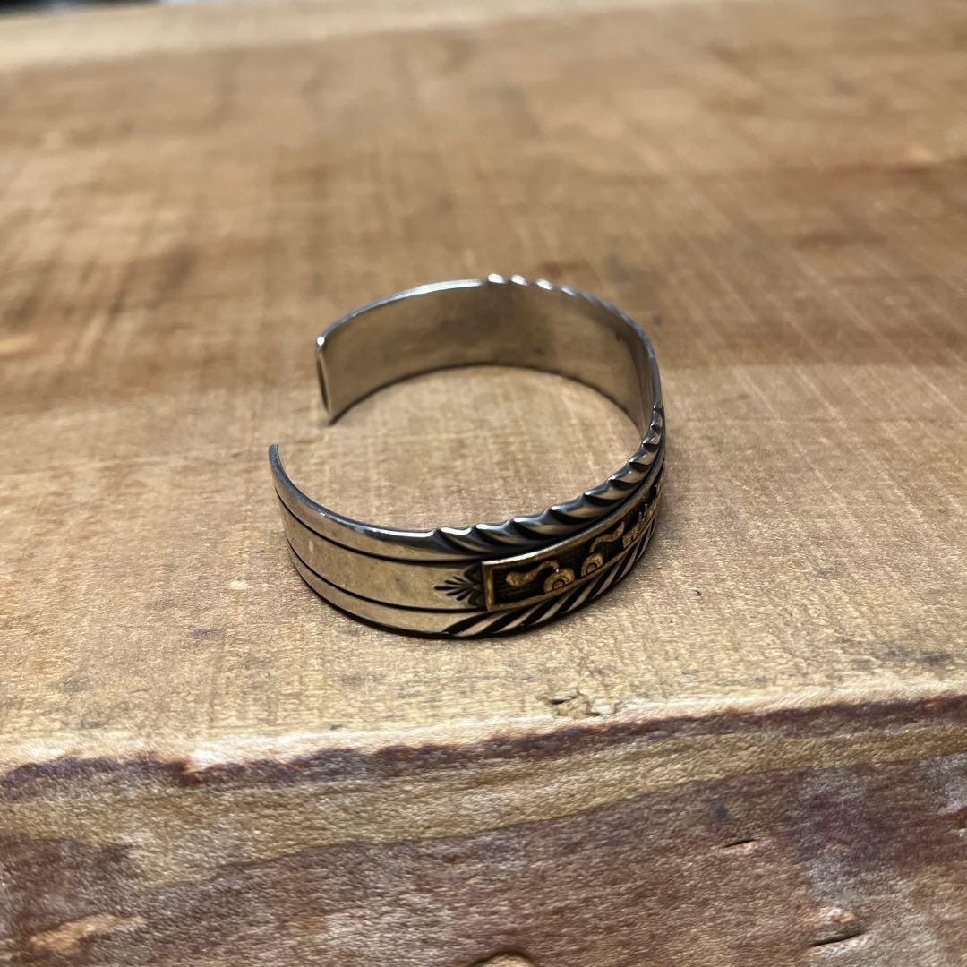 【希少】Mark Yazzie 作 Navajo 925 12KGF バングル