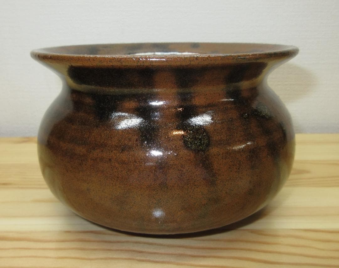 送料込【逢絢亭】茶道具 建水 美濃焼 瀬戸釉 エフゴ形 加藤弥右衛門 共箱入り