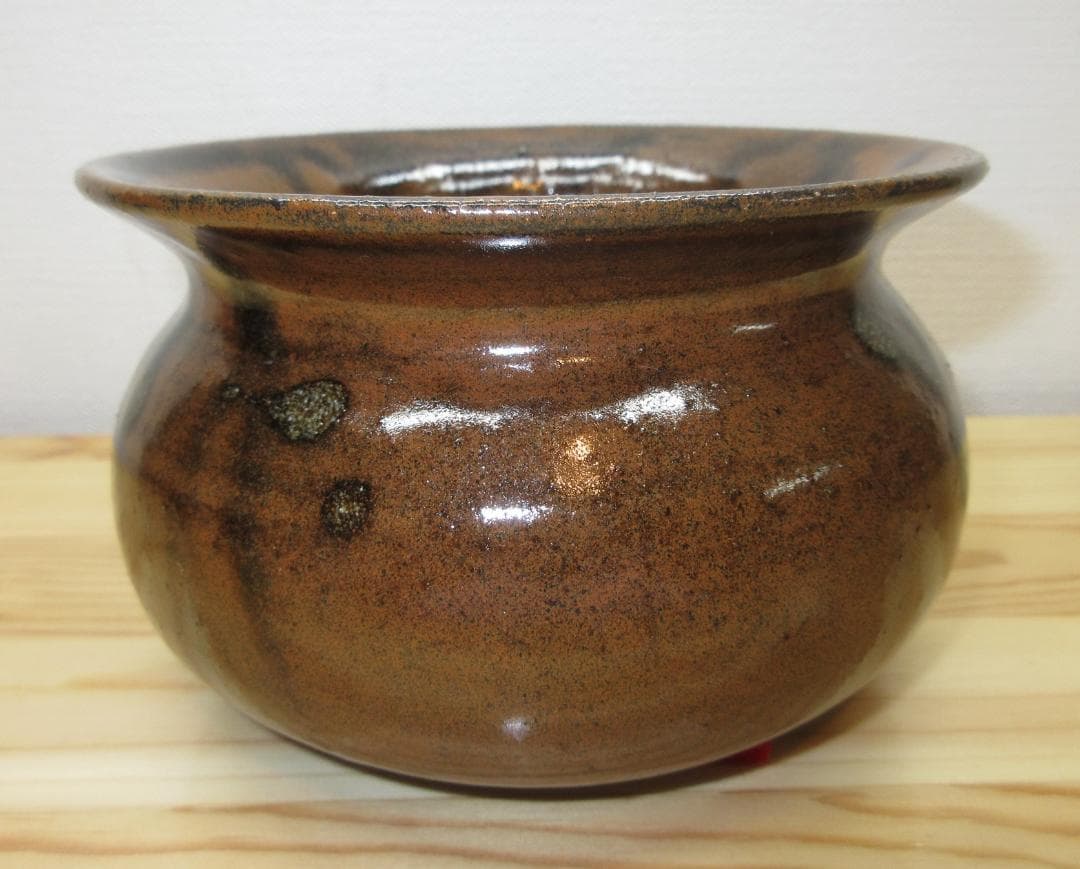 送料込【逢絢亭】茶道具 建水 美濃焼 瀬戸釉 エフゴ形 加藤弥右衛門 共箱入り