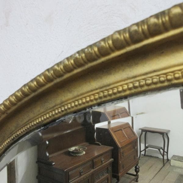 イギリス アンティーク 家具 ウォールミラー 壁掛け鏡 カフェ 英国 6383d