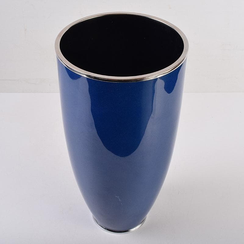 七宝焼　鶴文　花瓶　時代箱付　M　R8883B