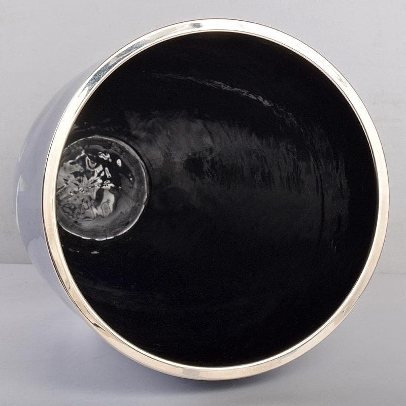 七宝焼　鶴文　花瓶　時代箱付　M　R8883B