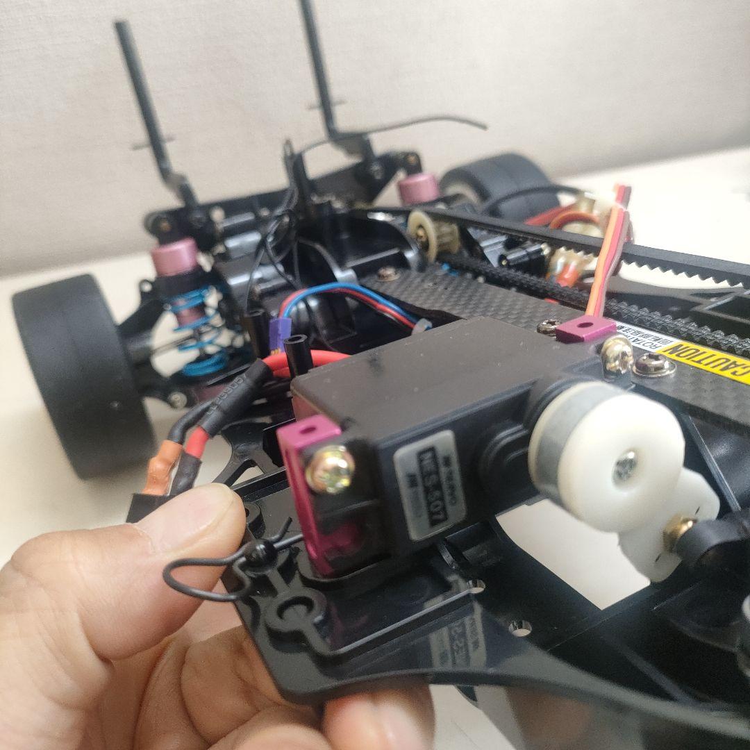 【当時物、レア】タミヤTA03シャーシ、メカ付き、メルセデスボディ付き