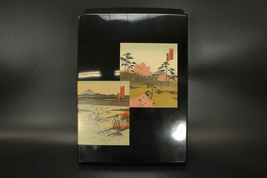 文房具 江戸絵 文庫 彌作 共箱(ZE571)