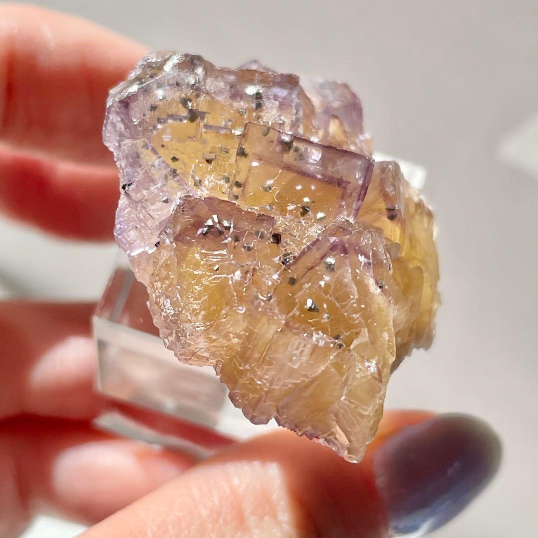 384 イリノイ州産 フローライト&キャルコパイライト