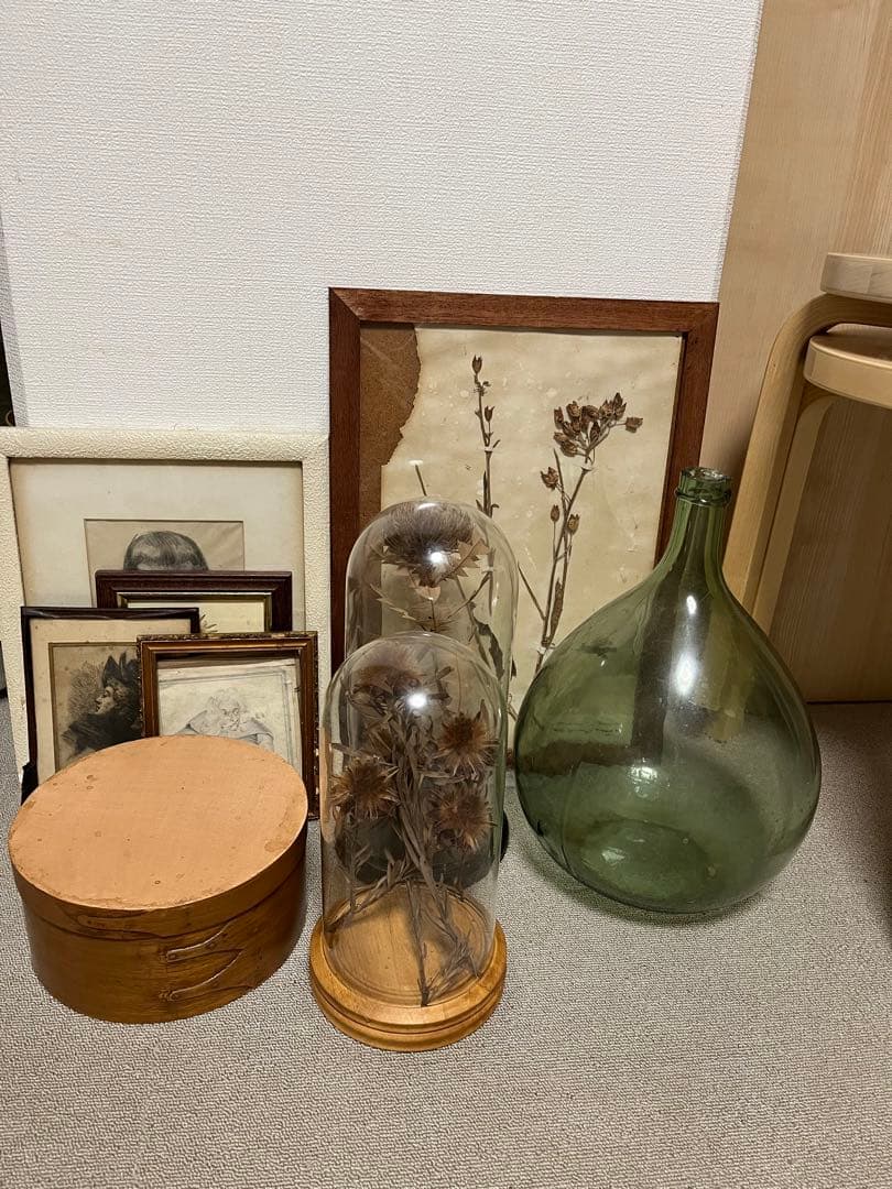 フランスアンティーク　ガラスドーム