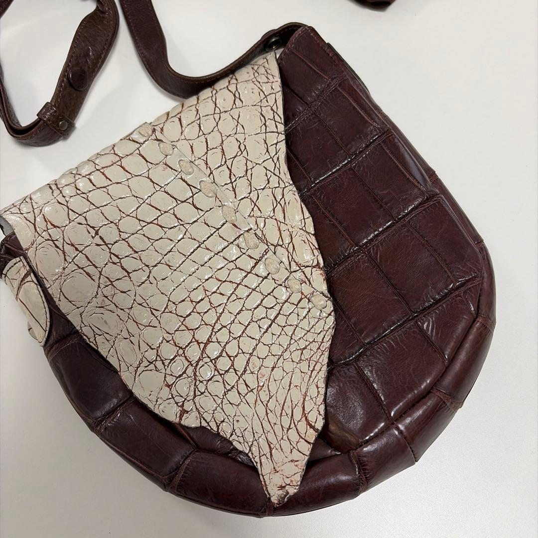 IBIZA　ブラウン　ワニ革　ショルダーバッグ　美品！
