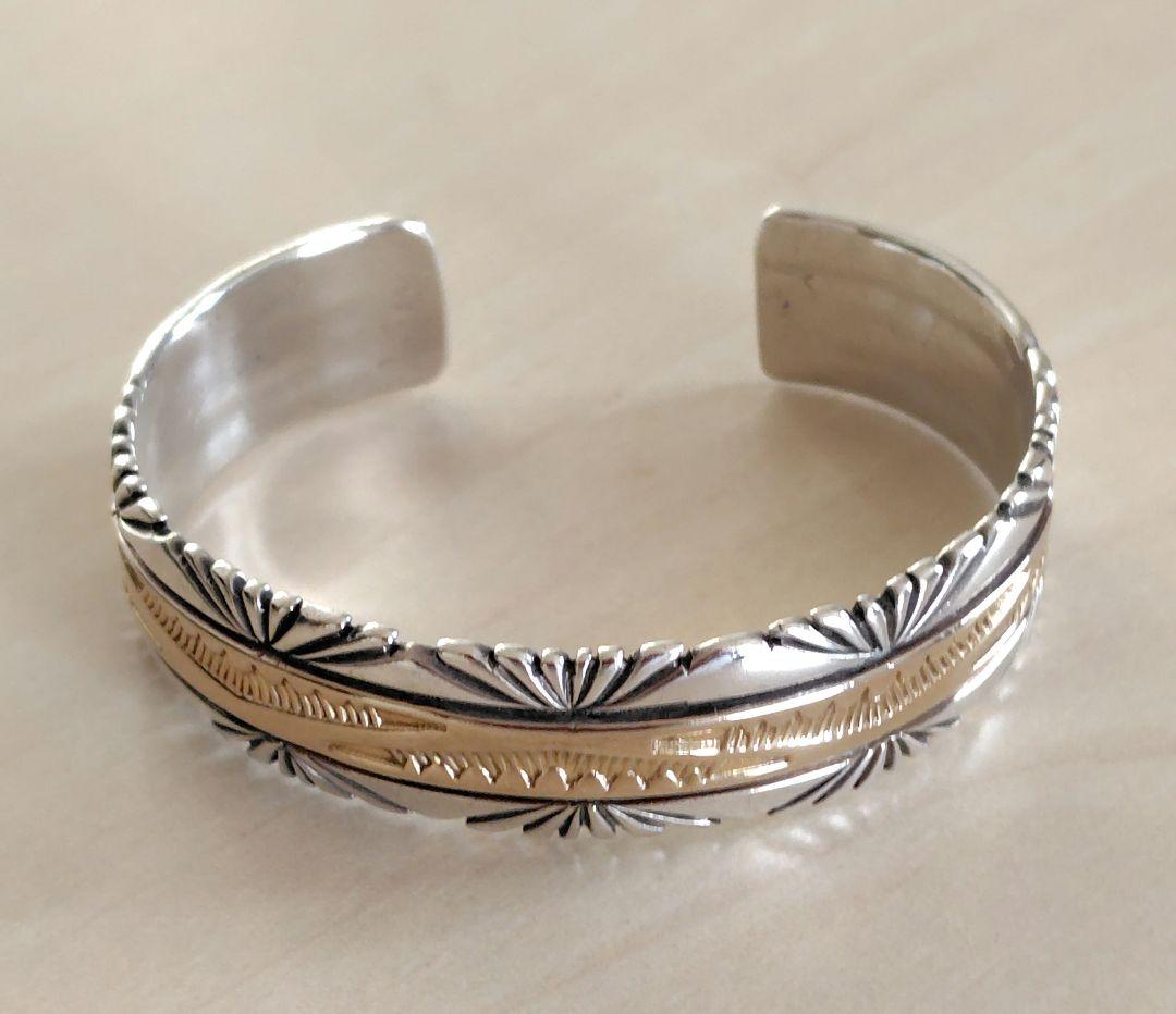 victor hicks ビクターヒックス シルバー 14K バングル ナバホ