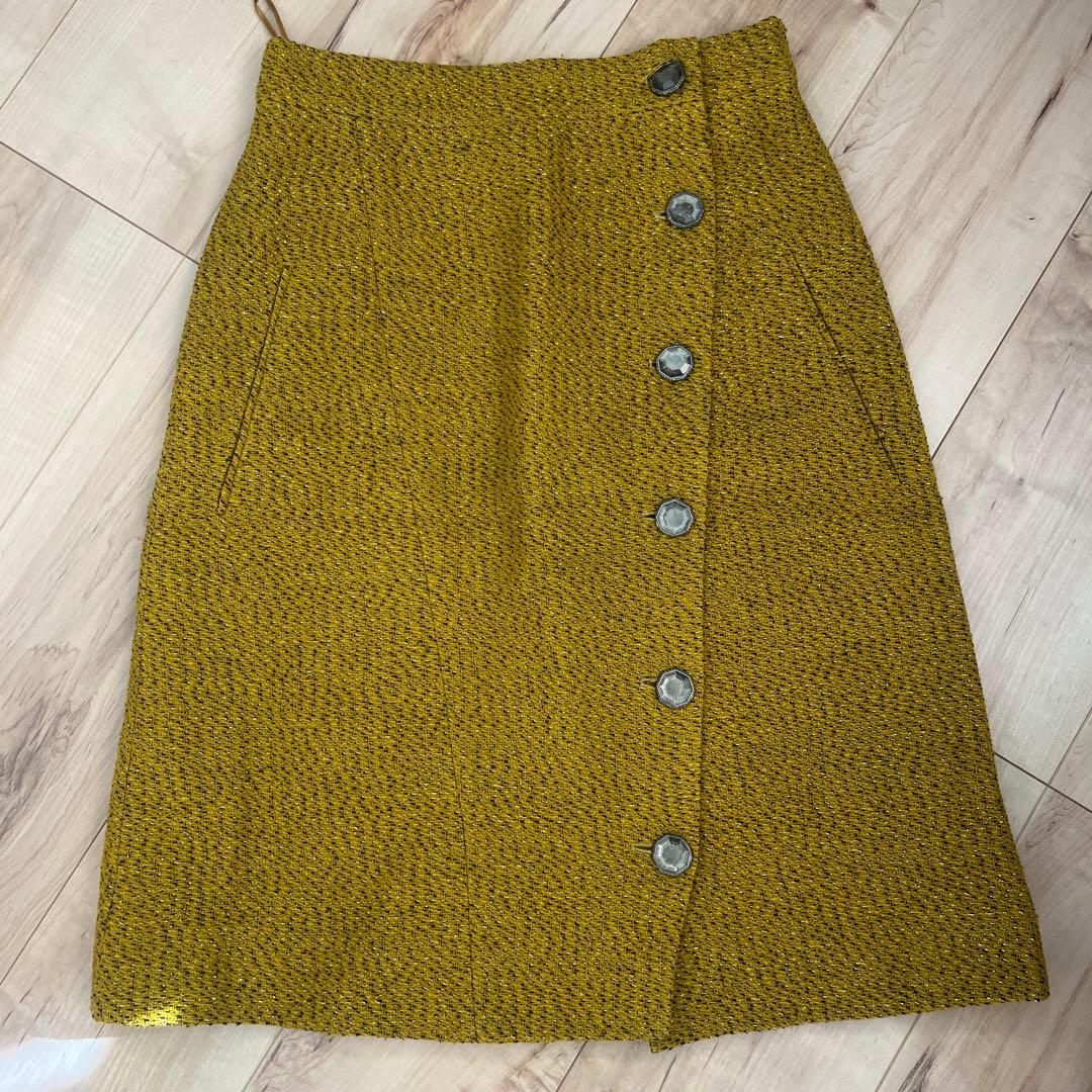 グ*リ様 CHANEL ボタン付きタイトスカート 36