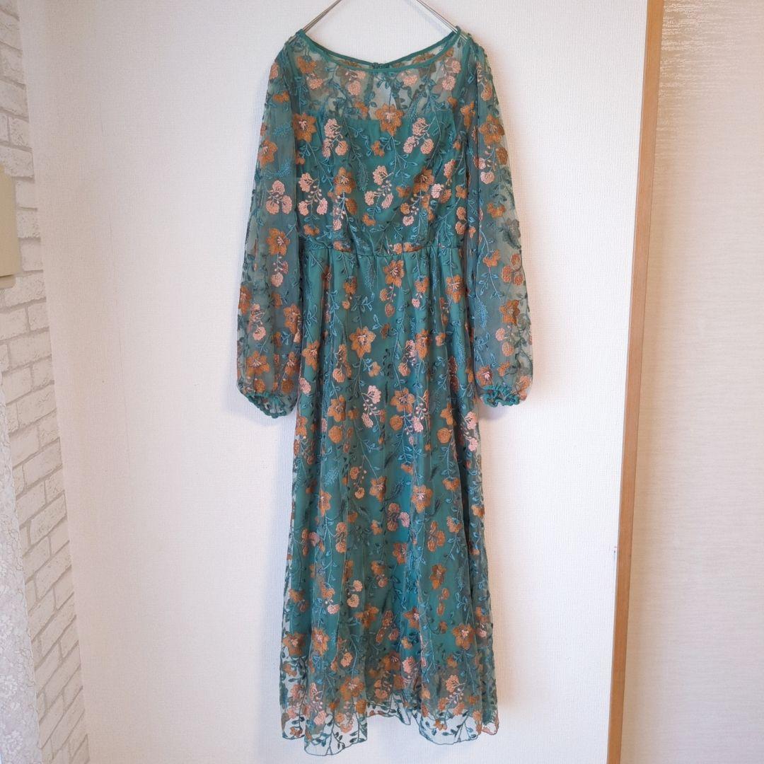 美品 Kastane カスタネ embroidery organdy dress