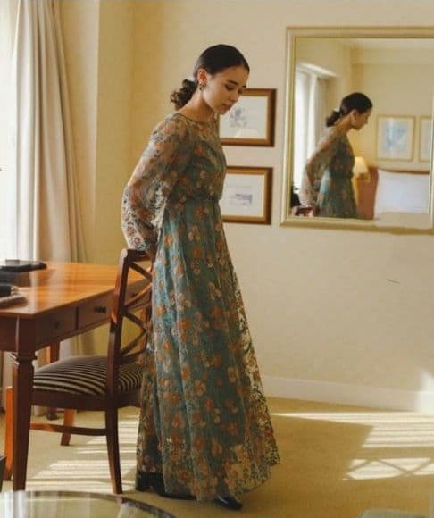 美品 Kastane カスタネ embroidery organdy dress